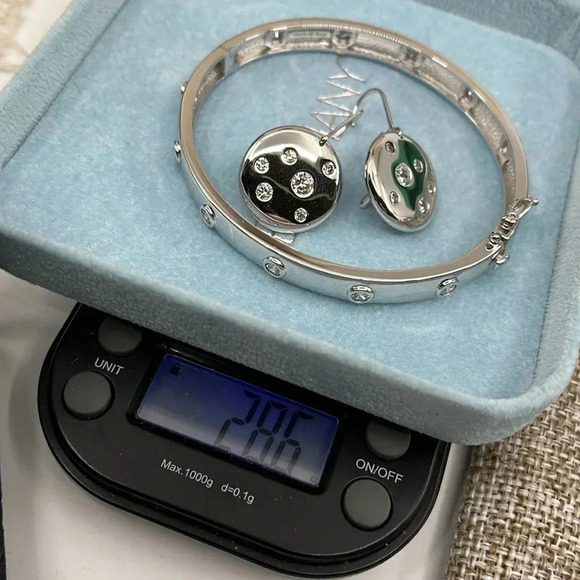 🌟 Epiphany & Diamonique Matching Necklace, Bracelet, Earring - QVC Early 2000's - Picture 3 of 17